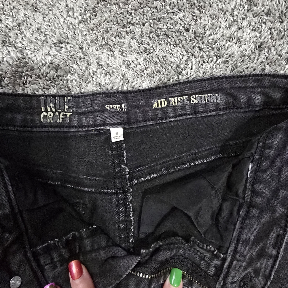 True Craft Mid Rise Skinny Jeans - Black